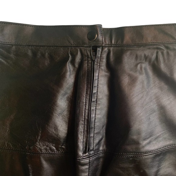 Vintage Wilson’s genuine leather skirt pencil style black - Picture 3 of 7